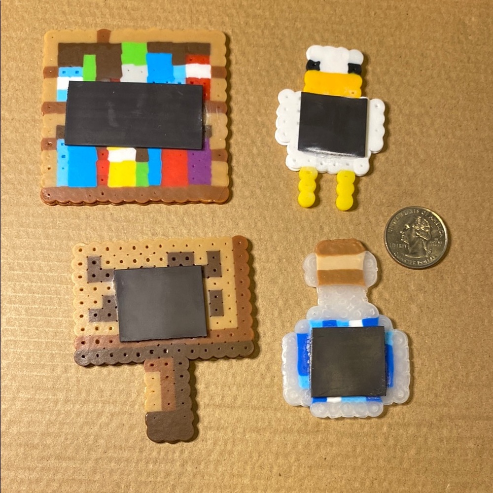 Minecraft Perler Bead Magnet Set - Picture 3 of 3